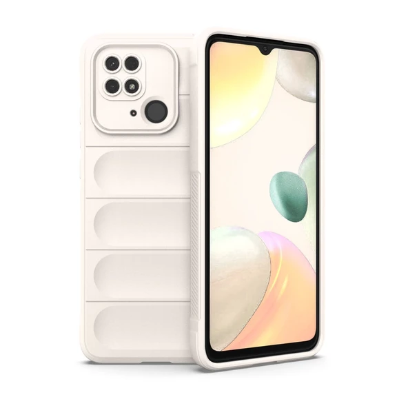 Xiaomi Redmi 10c Uyumlu Kılıf Optimum Silikon - Krem ürün görseli 1