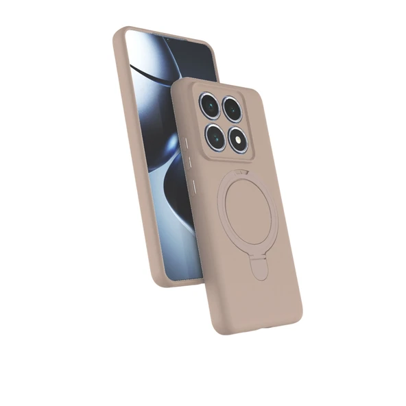 Xiaomi Mi 14t Pro Uyumlu Regal Magsafe Standlı Kapak - Çöl Titanyum ürün görseli 1