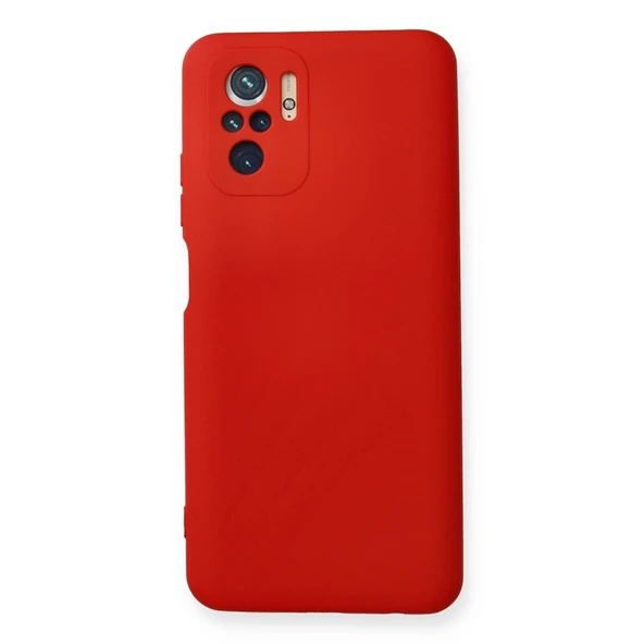 Xiaomi Redmi Note 10 Uyumlu Kılıf Nano İçi Kadife Silikon - Kırmızı ürün görseli 1