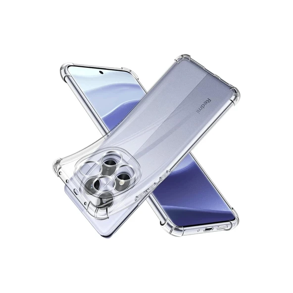 Xiaomi Redmi Note 14 Pro 5g Uyumlu Kılıf Lüx Şeffaf Silikon ürün görseli 1