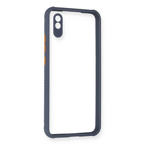 Xiaomi Redmi 9a Uyumlu Kılıf Miami Şeffaf Silikon - Gri ürün görseli 1