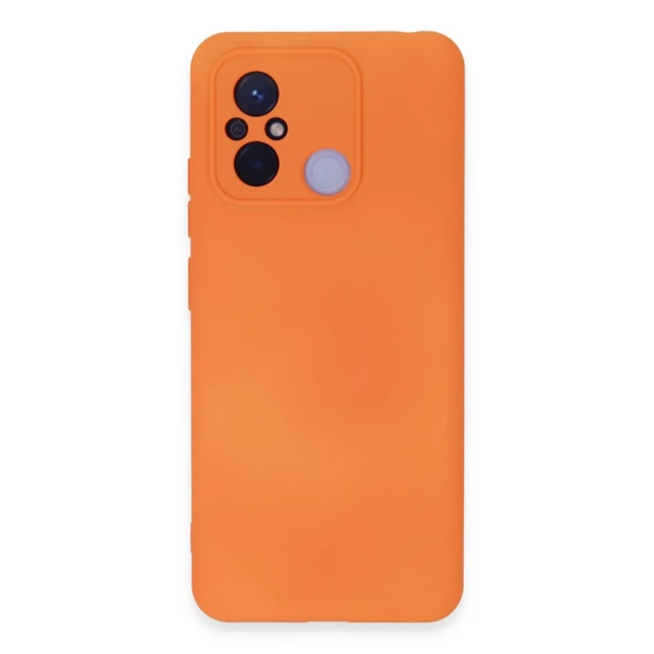 Xiaomi Redmi 12c Uyumlu Kılıf Nano İçi Kadife Silikon - Turuncu ürün görseli 1