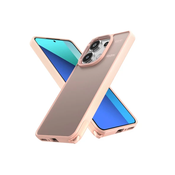 Xiaomi Redmi Note 13 Pro 4g Uyumlu Kılıf Elegant Kapak - Pudra ürün görseli 1