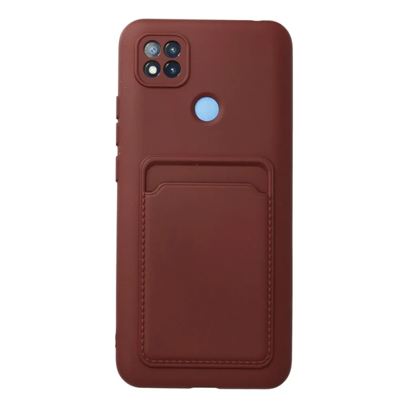 Xiaomi Redmi 9c Uyumlu Kılıf Kelvin Kartvizitli Silikon - Bordo ürün görseli 1