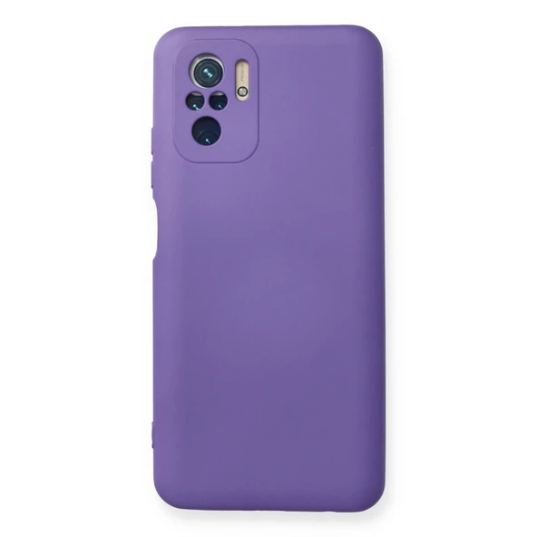 Xiaomi Redmi Note 10 Uyumlu Kılıf Nano İçi Kadife Silikon - Mor ürün görseli 1