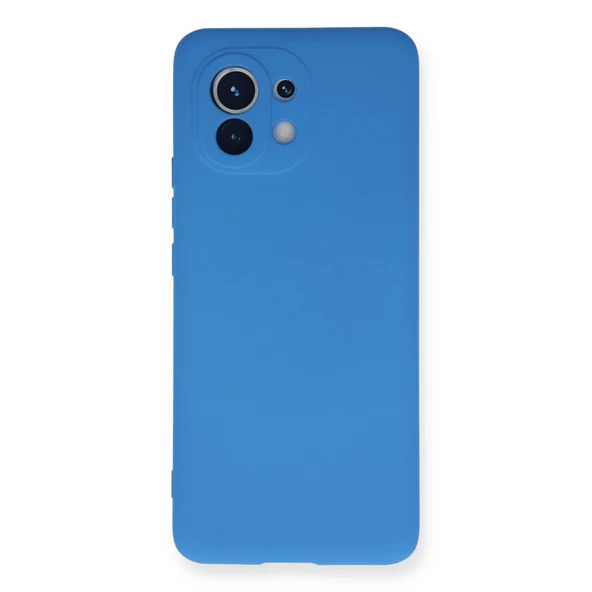 Xiaomi Mi 11 Uyumlu Kılıf Nano İçi Kadife Silikon - Mavi ürün görseli 1