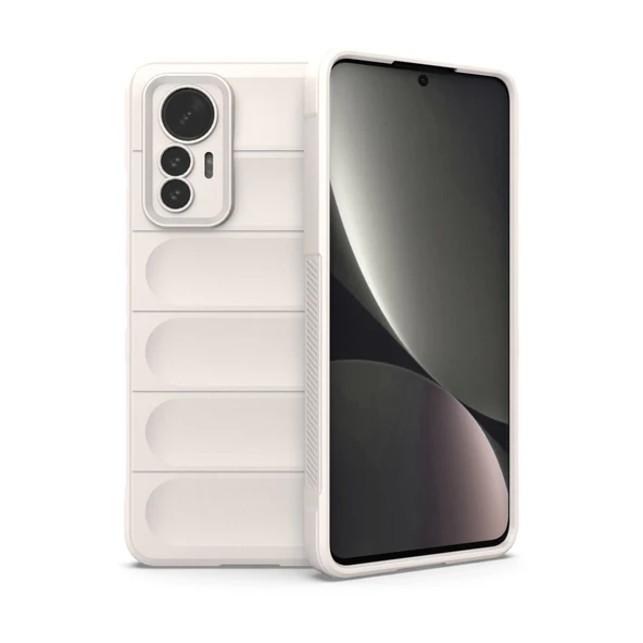 Xiaomi Mi 12 Lite Uyumlu Kılıf Optimum Silikon - Krem ürün görseli 1