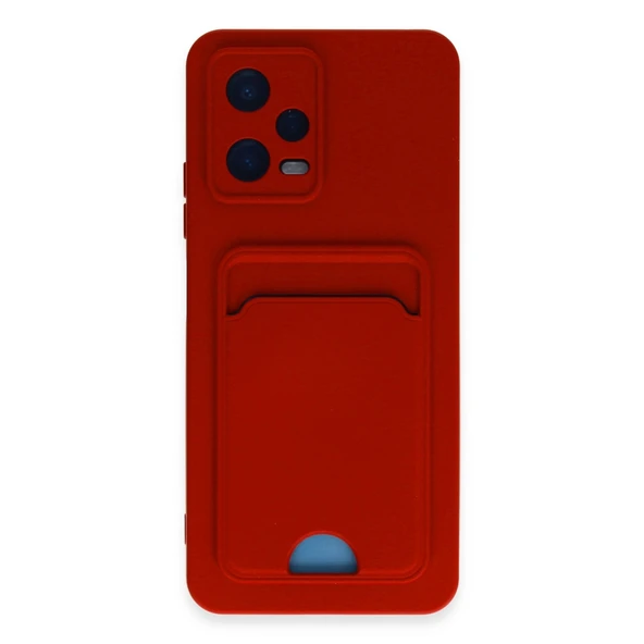 Xiaomi Poco X5 5g Uyumlu Kılıf Kelvin Kartvizitli Silikon - Kırmızı ürün görseli 1