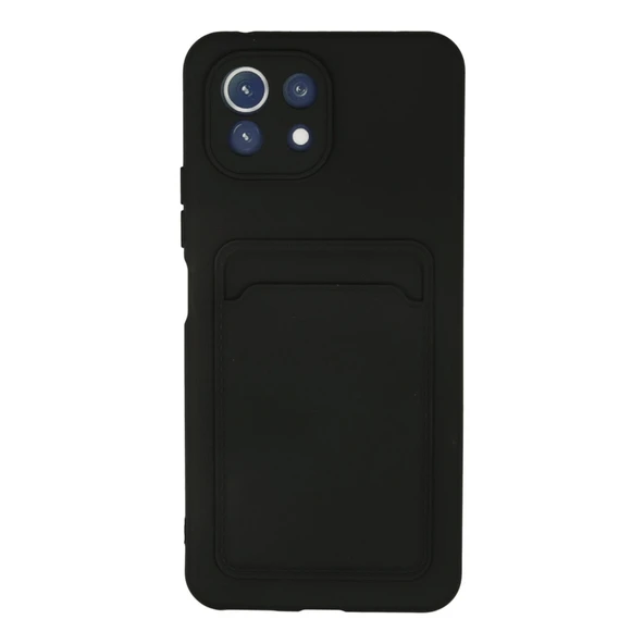 Xiaomi Mi 11 Uyumlu Kılıf Kelvin Kartvizitli Silikon - Siyah ürün görseli 1