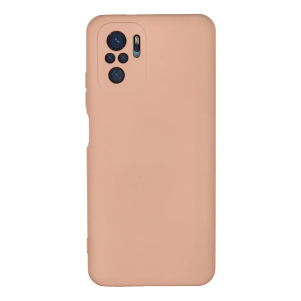 Xiaomi Redmi Note 10 Uyumlu Kılıf Nano İçi Kadife Silikon - Pudra ürün görseli 1