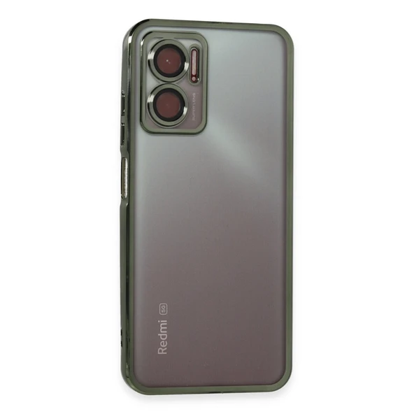 Xiaomi Redmi Note 11e Uyumlu Kılıf Kamera Korumalı Lensli Silikon - Yeşil ürün görseli 1