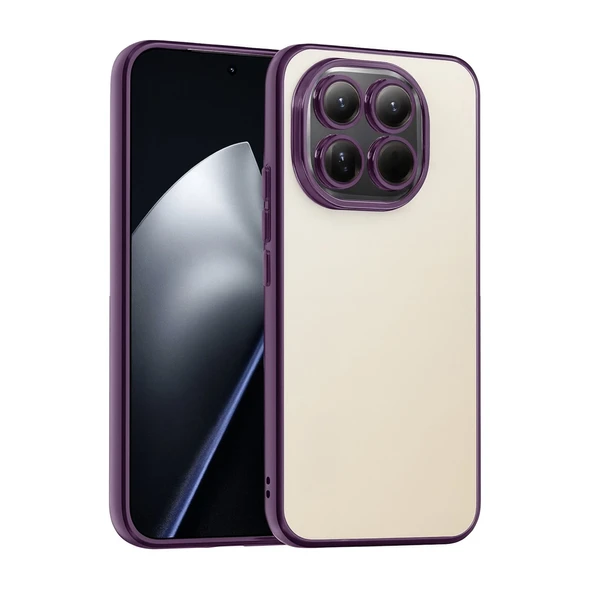 Xiaomi Mi 15t Uyumlu Kamera Korumalı Lensli Silikon - Mor ürün görseli 1
