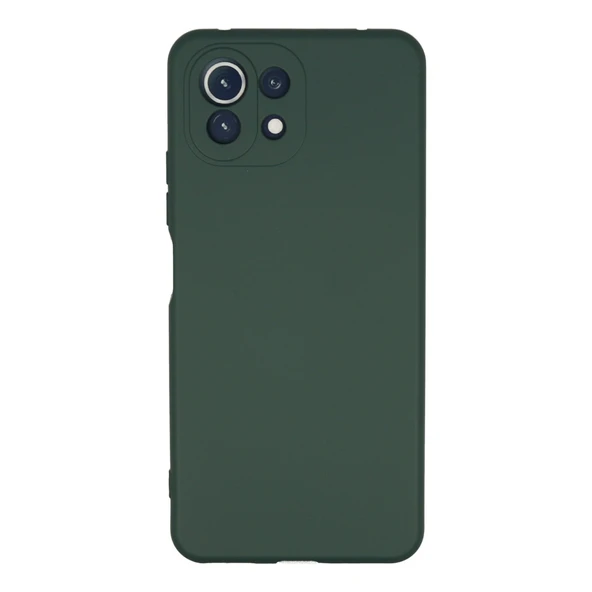 Xiaomi Mi 11 Lite Kılıf Nano İçi Kadife Silikon - Koyu Yeşil ürün görseli 1
