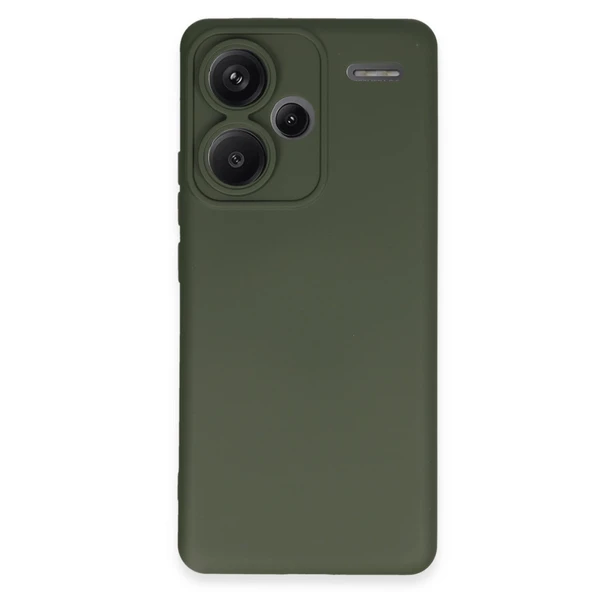 Xiaomi Redmi Note 13 Pro Plus Uyumlu Kılıf Nano İçi Kadife Silikon - Koyu Yeşil ürün görseli 1