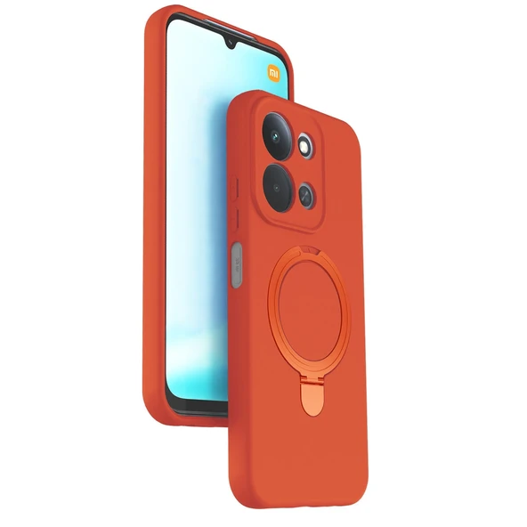 Xiaomi Redmi 15c 4g Uyumlu Regal Magsafe Standlı Kapak - Turuncu ürün görseli 1