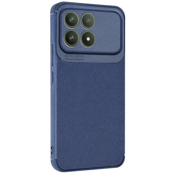 Xiaomi Poco F8 Pro Uyumlu Auto Focus Karbon Kapak - Lacivert ürün görseli 1
