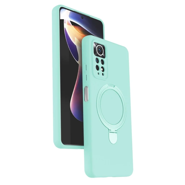Xiaomi Redmi Note 12 Pro 4g Uyumlu Regal Magsafe Standlı Kapak - Su Yeşili ürün görseli 1