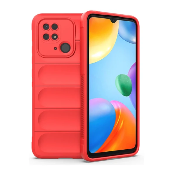 Xiaomi Redmi 10c Uyumlu Kılıf Optimum Silikon - Kırmızı ürün görseli 1