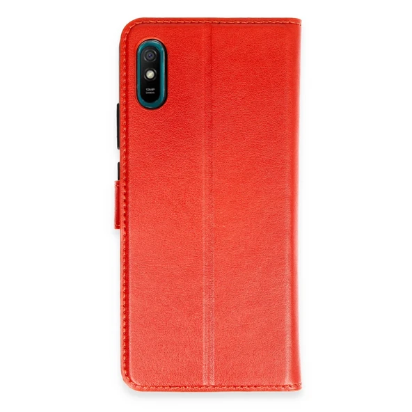 Xiaomi Redmi 9a Uyumlu Kılıf Trend S Plus Kapaklı Kılıf - Kırmızı ürün görseli 1
