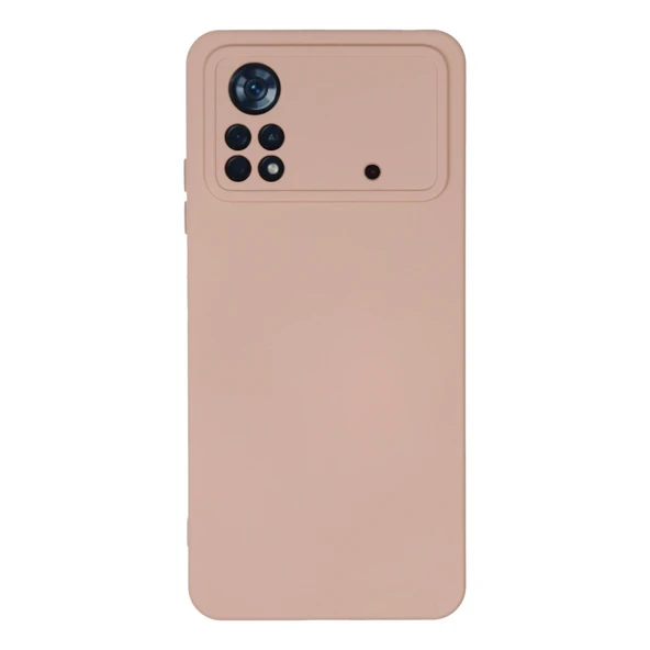 Xiaomi Poco X4 Pro 5g Uyumlu Kılıf Nano İçi Kadife Silikon - Pudra ürün görseli 1