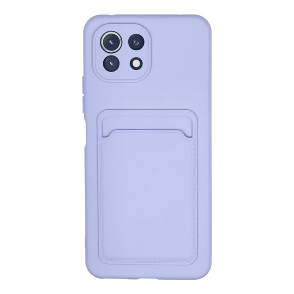 Xiaomi Mi 11 Uyumlu Kılıf Kelvin Kartvizitli Silikon - Lila ürün görseli 1