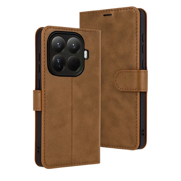 Xiaomi Mi 15t Pro Uyumlu Trend S Plus Kapaklı Kılıf - Taba ürün görseli 1