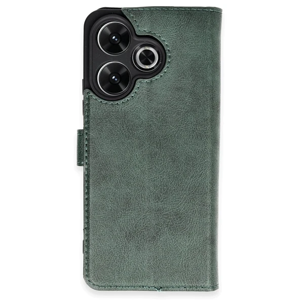 Xiaomi Redmi 13 4g Uyumlu Kılıf Trend S Plus Kapaklı Kılıf - Yeşil ürün görseli 1
