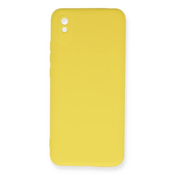 Xiaomi Redmi 9a Uyumlu Kılıf Nano İçi Kadife Silikon - Sarı ürün görseli 1