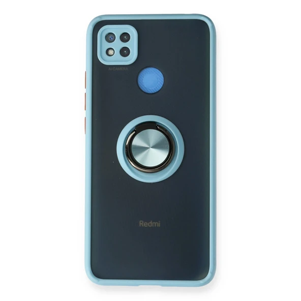 Xiaomi Redmi 9c Uyumlu Kılıf Montreal Yüzüklü Silikon Kapak - Buz Mavi ürün görseli 1