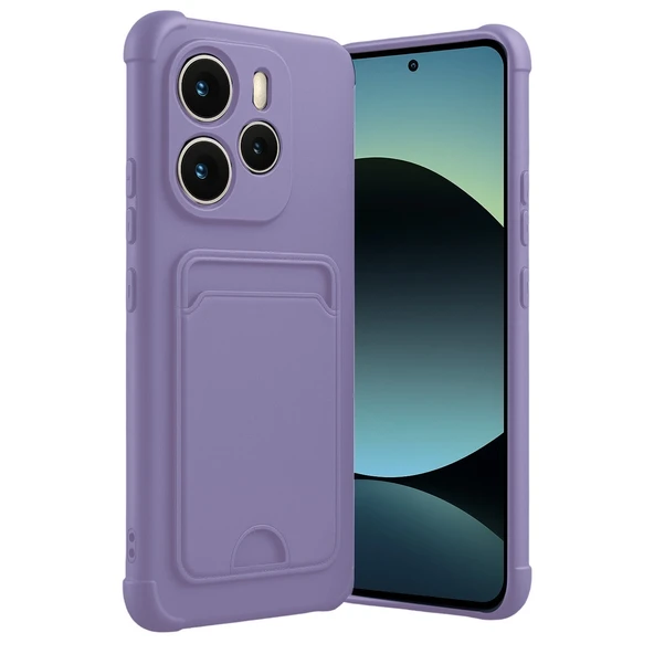 Xiaomi Redmi Note 14 4g Uyumlu Kelvin Kartvizitli Silikon - Lila ürün görseli 1