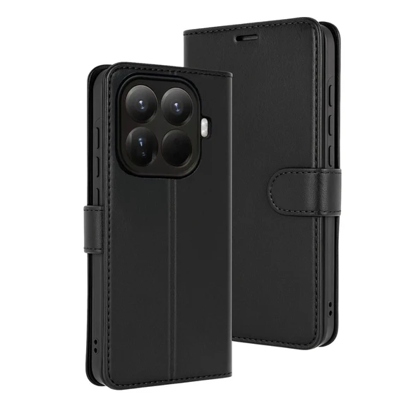 Xiaomi Mi 15t Pro Uyumlu Trend S Plus Kapaklı Kılıf - Siyah ürün görseli 1