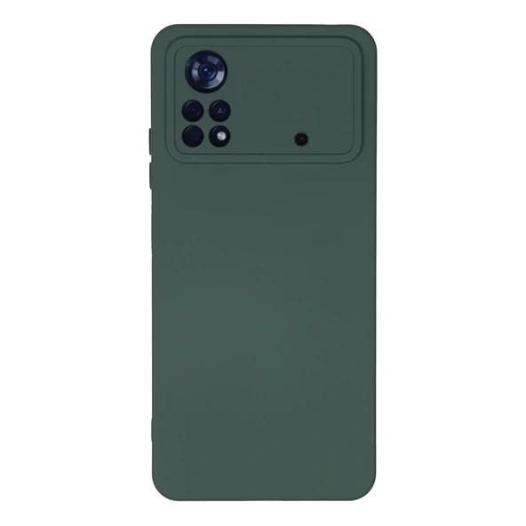 Xiaomi Poco X4 Pro 5g Uyumlu Kılıf Nano İçi Kadife Silikon - Koyu Yeşil ürün görseli 1
