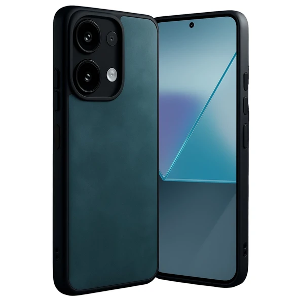Xiaomi Redmi Note 13 4g Uyumlu Kılıf Aras Deri Kapak - Koyu Yeşil ürün görseli 1