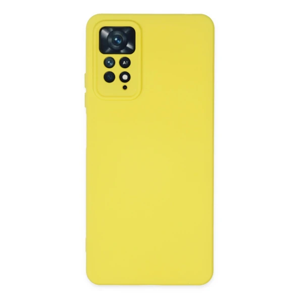 Xiaomi Redmi Note 11 Pro Uyumlu Kılıf Nano İçi Kadife Silikon - Sarı ürün görseli 1