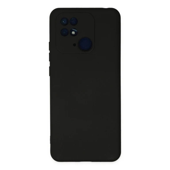 Xiaomi Redmi 10c Uyumlu Kılıf Nano İçi Kadife Silikon - Siyah ürün görseli 1