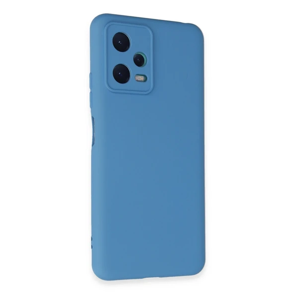 Xiaomi Redmi Note 12 5g Uyumlu Kılıf Nano İçi Kadife Silikon - Mavi ürün görseli 1