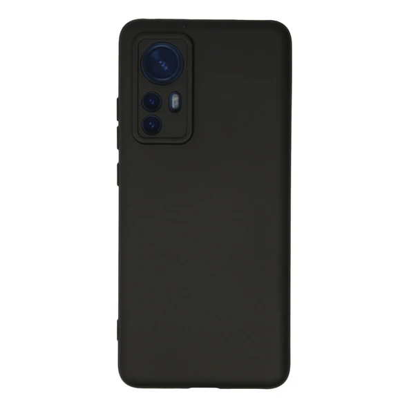 Xiaomi Mi 12 Uyumlu Kılıf Nano İçi Kadife Silikon - Siyah ürün görseli 1