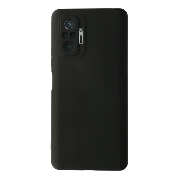 Xiaomi Redmi Note 10 Pro Uyumlu Kılıf Nano İçi Kadife Silikon - Siyah ürün görseli 1