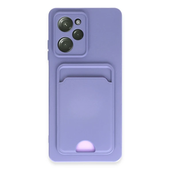 Xiaomi Poco X5 Pro 5g Uyumlu Kılıf Kelvin Kartvizitli Silikon - Lila ürün görseli 1