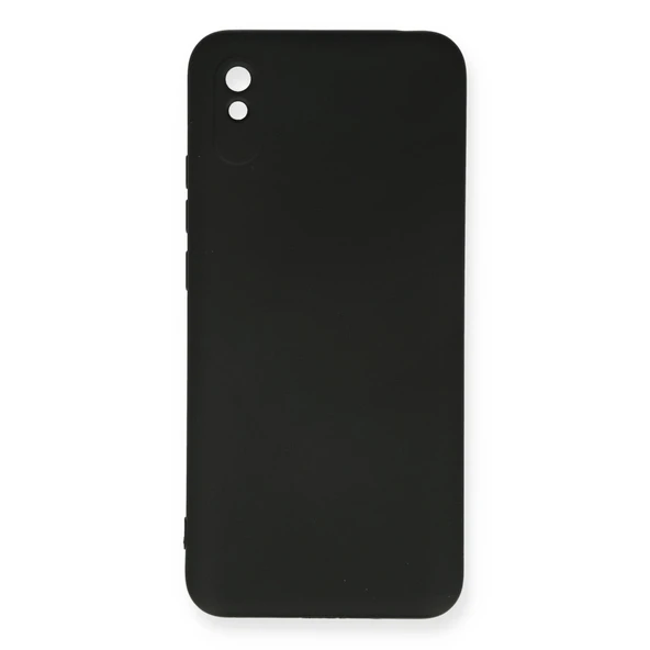 Xiaomi Redmi 9a Uyumlu Kılıf Nano İçi Kadife Silikon - Siyah ürün görseli 1