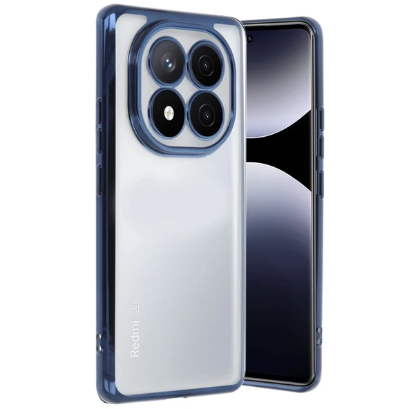 Xiaomi Redmi Note 14 Pro Plus Uyumlu Kılıf Kamera Korumalı Lensli Silikon - Lacivert ürün görseli 1