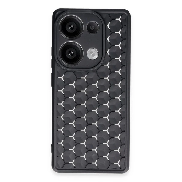 Xiaomi Redmi Note 13 Pro 5g Uyumlu Kılıf Petek Silikon Kapak - Siyah ürün görseli 1