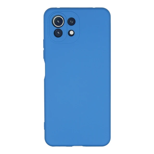 Xiaomi Mi 11 Lite Kılıf Nano İçi Kadife Silikon - Mavi ürün görseli 1