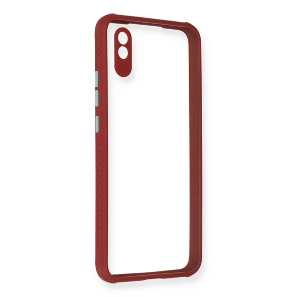 Xiaomi Redmi 9a Uyumlu Kılıf Miami Şeffaf Silikon - Fuşya ürün görseli 1