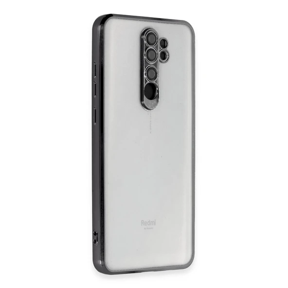Xiaomi Redmi Note 8 Pro Uyumlu Kılıf Kamera Korumalı Lensli Silikon - Siyah ürün görseli 1