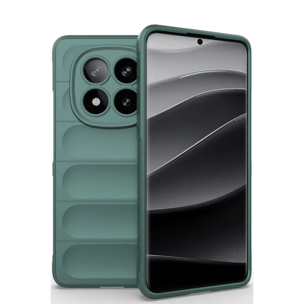 Xiaomi Redmi Note 14 Pro 5g Uyumlu Kılıf Optimum Silikon - Koyu Yeşil ürün görseli 1