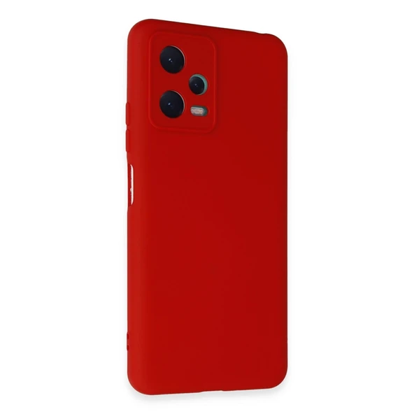 Xiaomi Redmi Note 12 5g Uyumlu Kılıf Nano İçi Kadife Silikon - Kırmızı ürün görseli 1