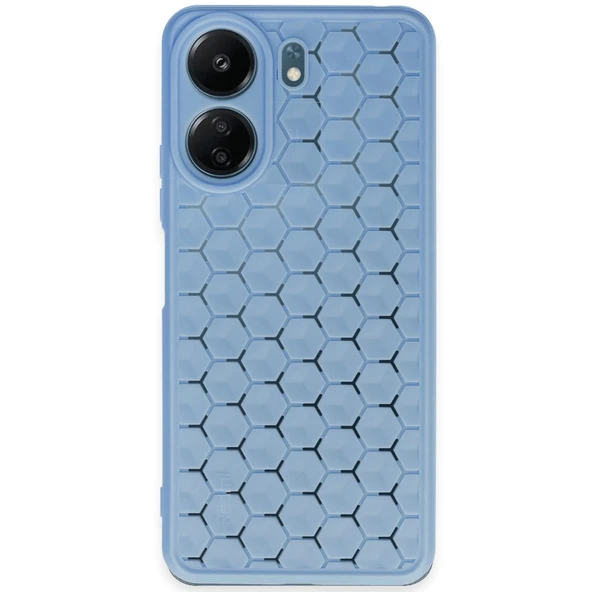Xiaomi Redmi 13c Uyumlu Kılıf Petek Silikon Kapak - Mavi ürün görseli 1
