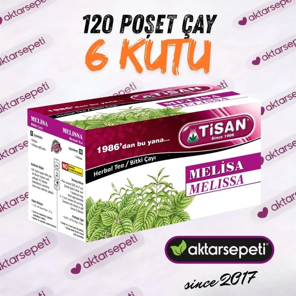 Tisan Melisa Çayı 6 Kutu 120 Poşet Çay ürün görseli 1