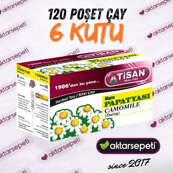 Tisan Papatya Çayı 6 Kutu 120 Poşet Çay ürün görseli 1